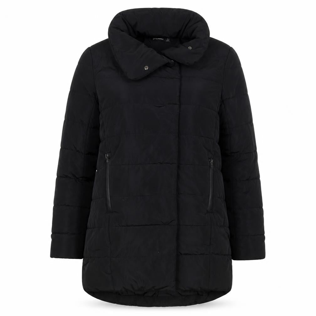 Stradivarius Women Black Size S Puffer Jacket Mid-Length Quilted