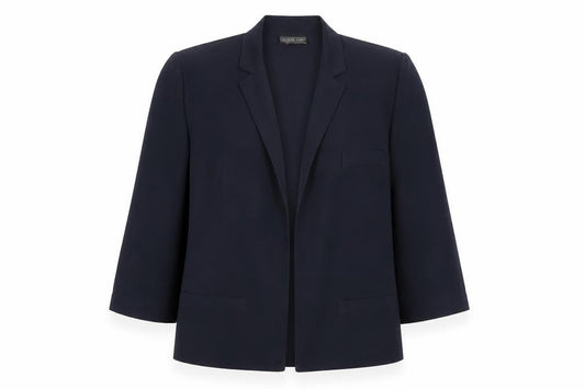 Jacques Vert Women’s Navy Blue UK 12 Long Single-Breasted Blazer