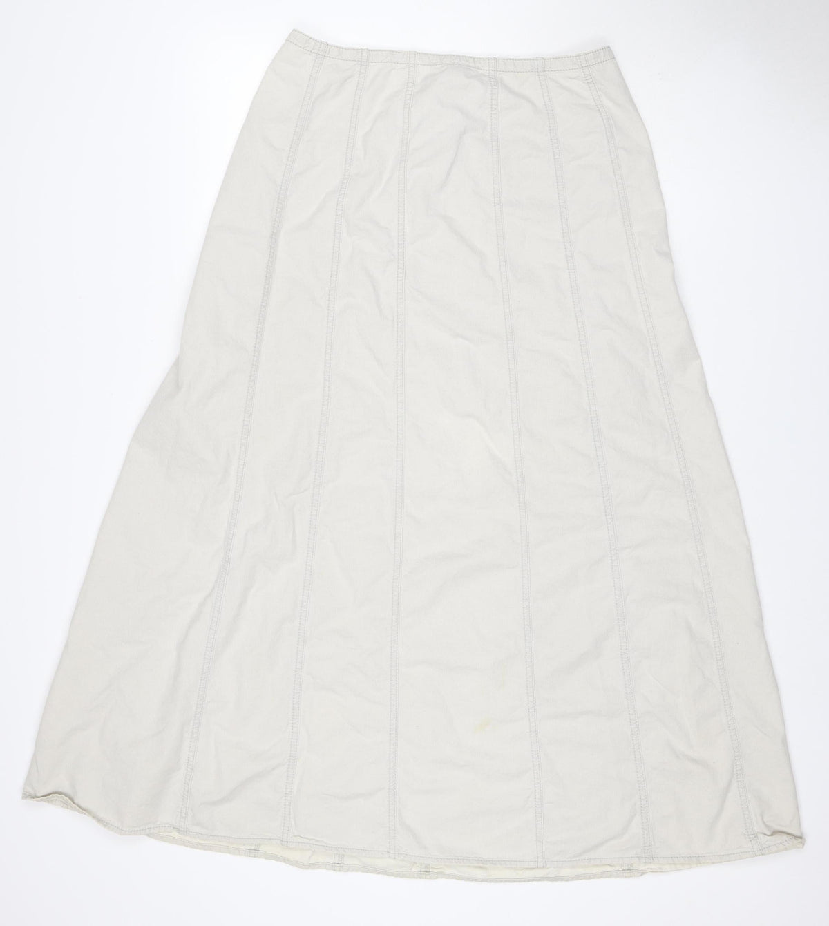 DKNY Pure Women’s Ivory Wide-Leg Cotton Trousers Size 8