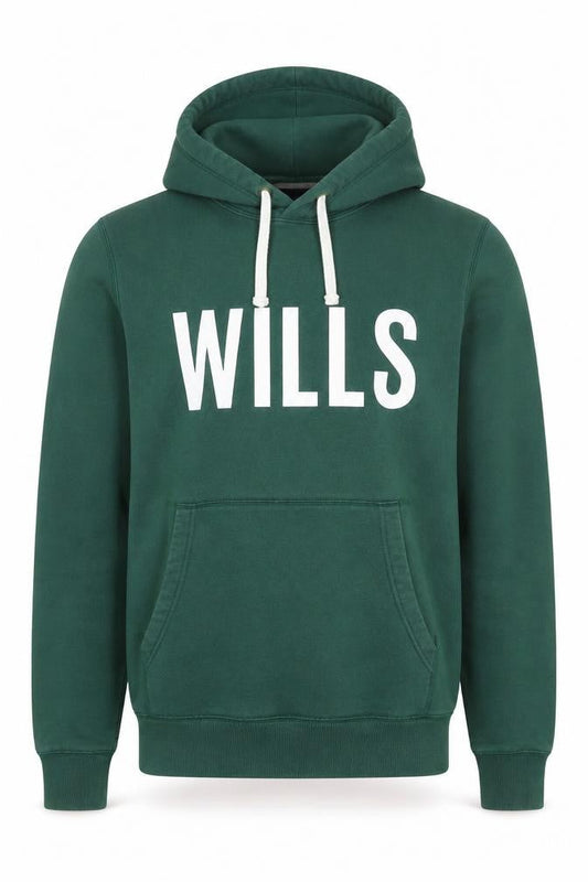 Jack Wills Men’s Green M Pullover Hoodie Logo Graphic Fleece