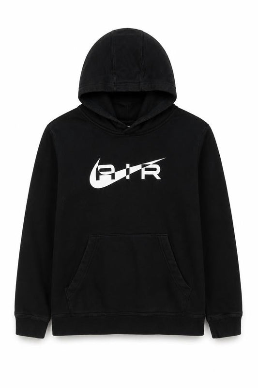 Nike Boys Black 14-15 Years Air Logo Pullover Hoodie Fleece