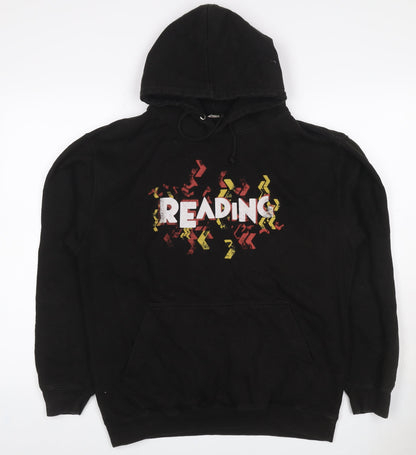 Additional front view of AWDis Just Hoods Men Black M Pullover Reading Festival 2015 Hoodie