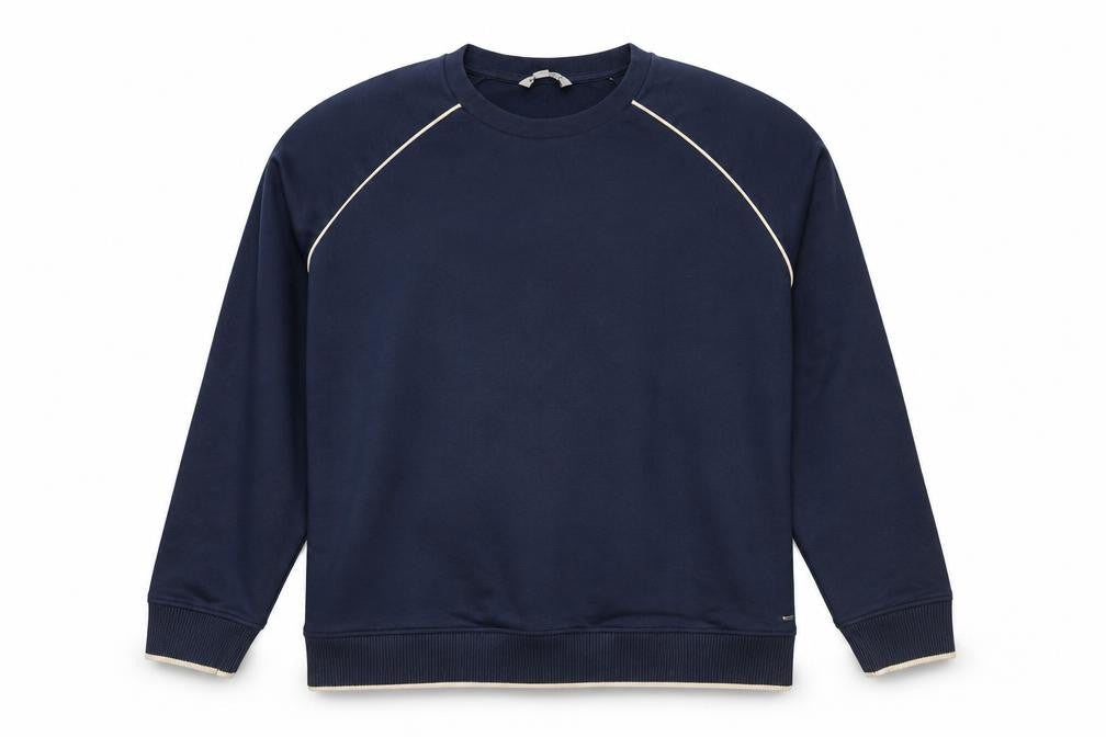 Autograph Men’s Navy 2XL Crew Neck Piped Cotton Sweatshirt