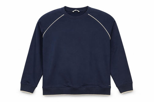 Autograph Men’s Navy 2XL Crew Neck Piped Cotton Sweatshirt