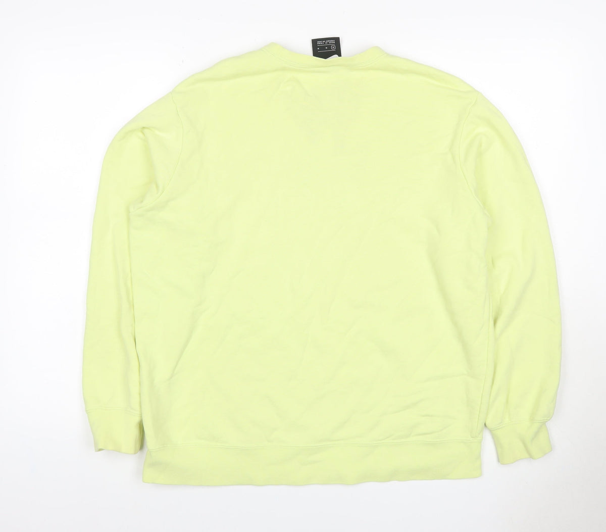 Nike Women Yellow M Pullover Sweatshirt Rainbow Logo Crew Neck