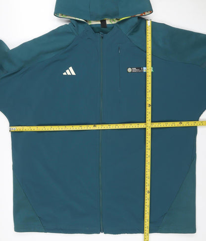 Close-up detail of adidas Women’s Green 2XL FIFA Women’s World Cup 2023 Hooded Jacket