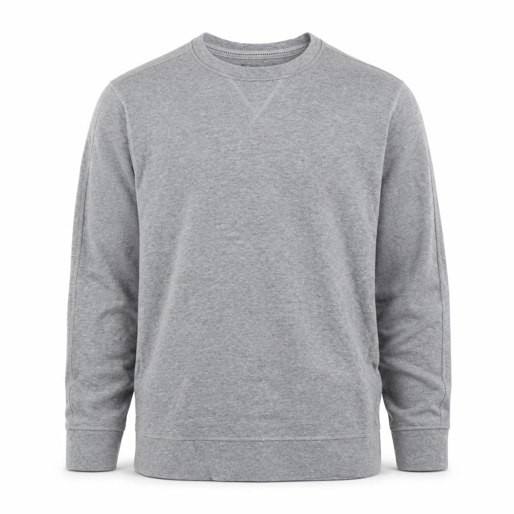 Blue Harbour Men Grey L Crew Neck Pullover Cotton Sweatshirt