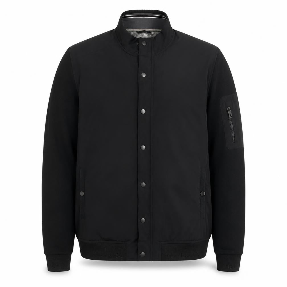 Ted Baker Men’s Black XL Bomber Jacket Stand Collar Pockets