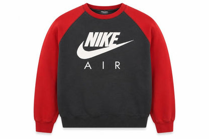 Nike Air Men’s Black Red L Graphic Logo Pullover Sweatshirt