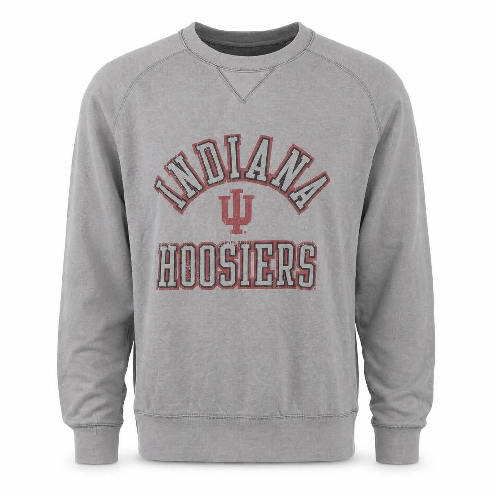 Champion Men’s Grey M Indiana Hoosiers Graphic Print Pullover Sweatshirt