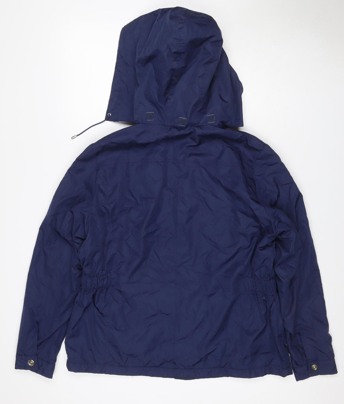 Dunnes Stores Women Blue UK 12 Hooded Parka Jacket Zip Pockets