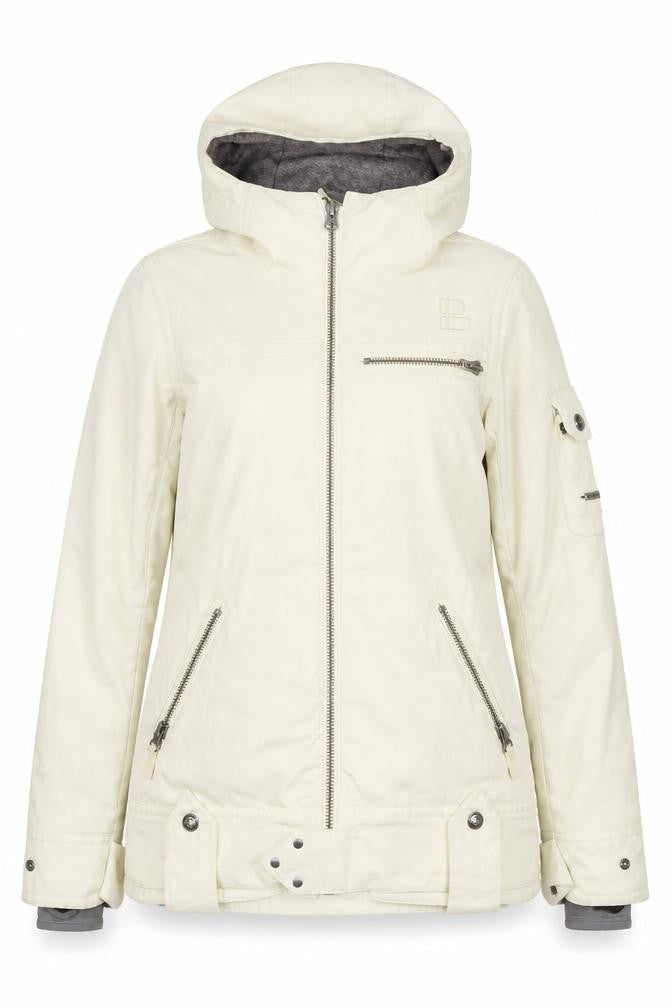 Lily Burton Women Ivory S Hooded Insulated Ski Snowboard Jacket
