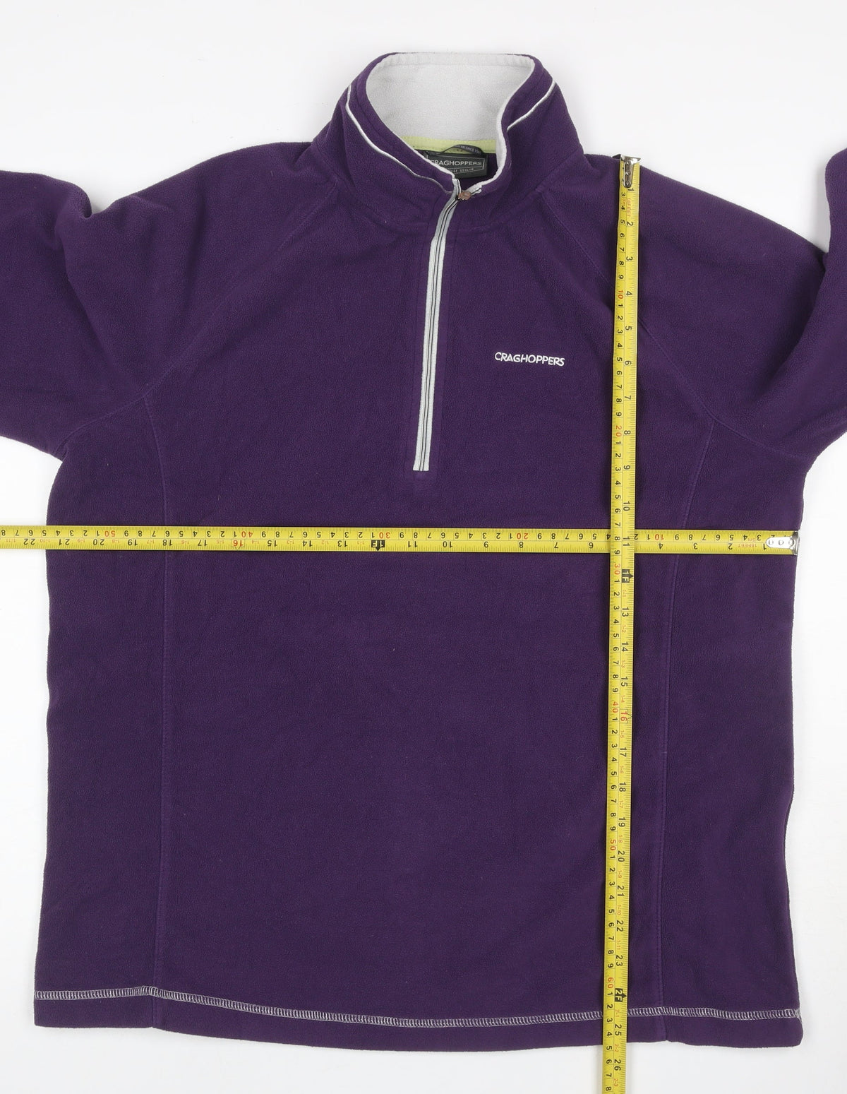 Craghoppers Women's Purple UK 16 1/4 Zip Fleece Pullover Sweatshirt