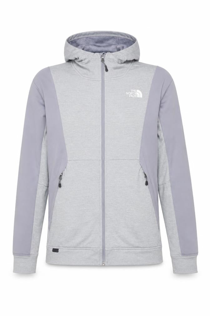 The North Face Men’s Grey M Full Zip Hooded Fleece Logo Hoodie