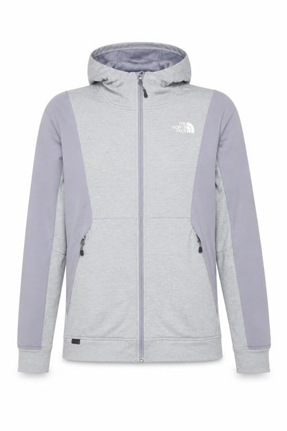 The North Face Men’s Grey M Full Zip Hooded Fleece Logo Hoodie