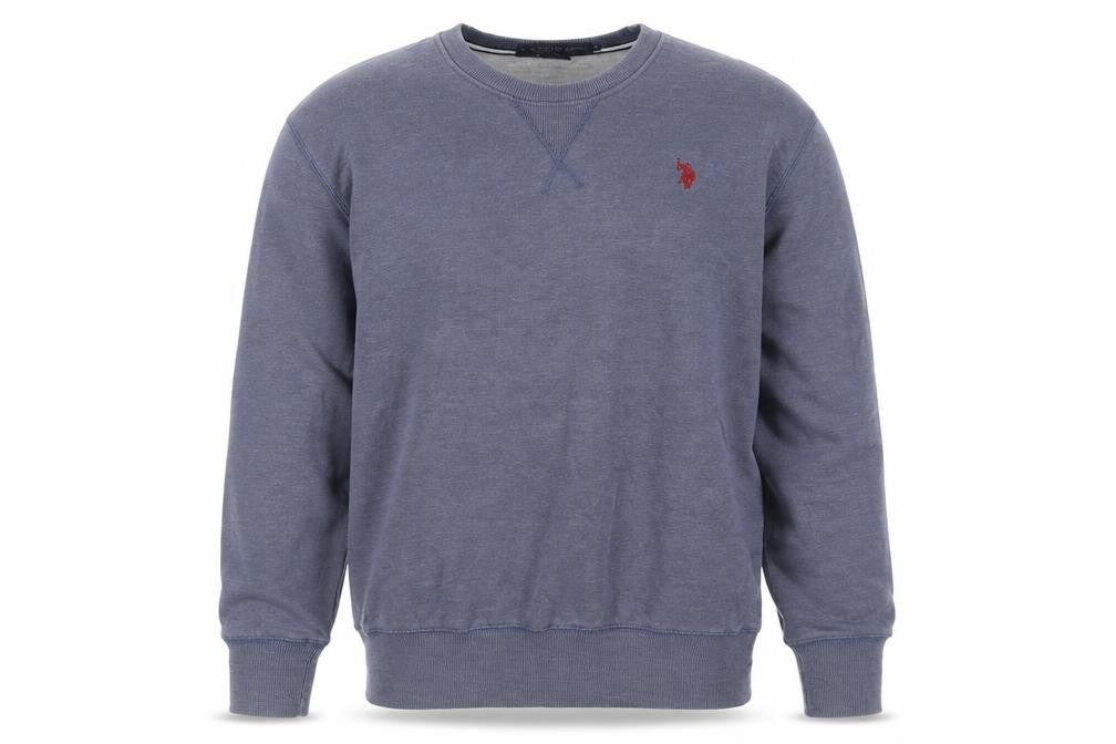 U.S. Polo Assn. Men’s Blue S Crew Neck Pullover Sweatshirt Logo
