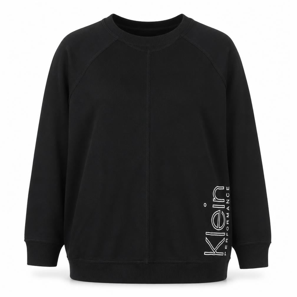 Calvin Klein Women Black M Logo Graphic Raglan Pullover Sweatshirt