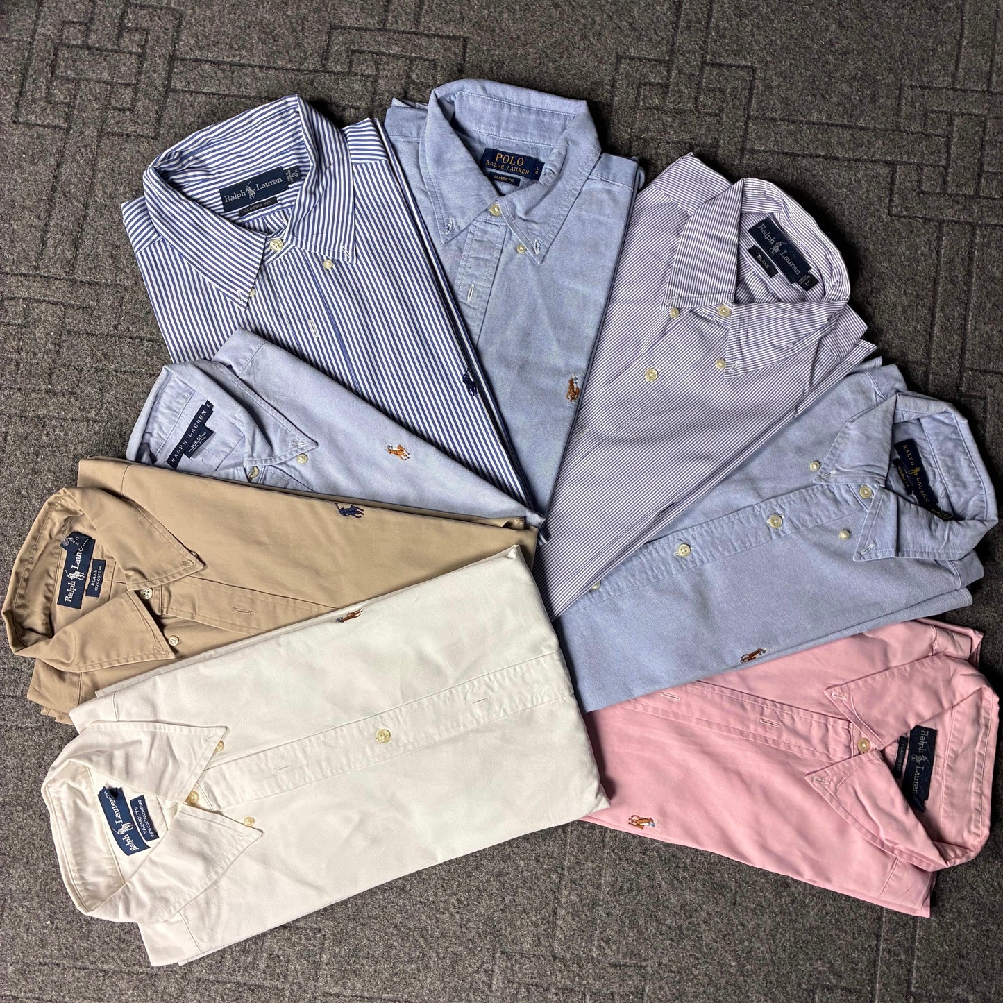 Preloved Ralph Lauren Mens Shirts Grade A/B for Resale - 5 Piece