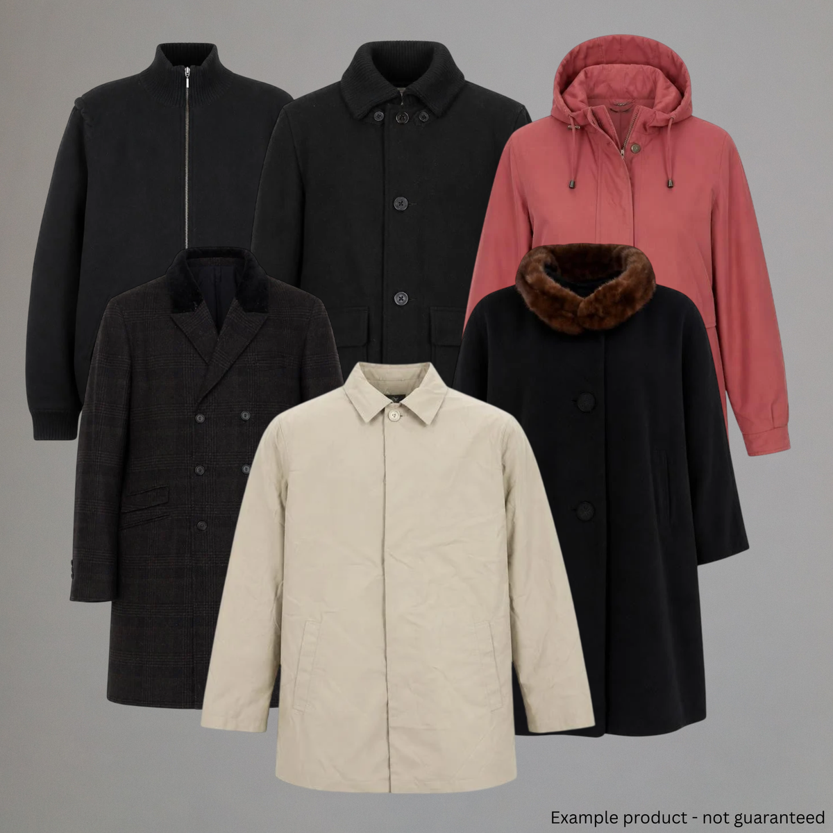 Ex Clearance Preloved Vintage Coats 5 Pack Wholesale Bundle - For Resale