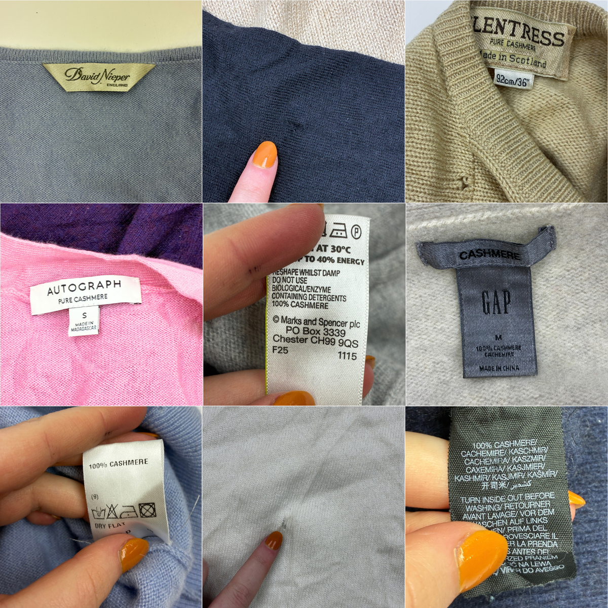 Preloved Cashmere for Craft and Upcycling - 10 Pieces for Resellers