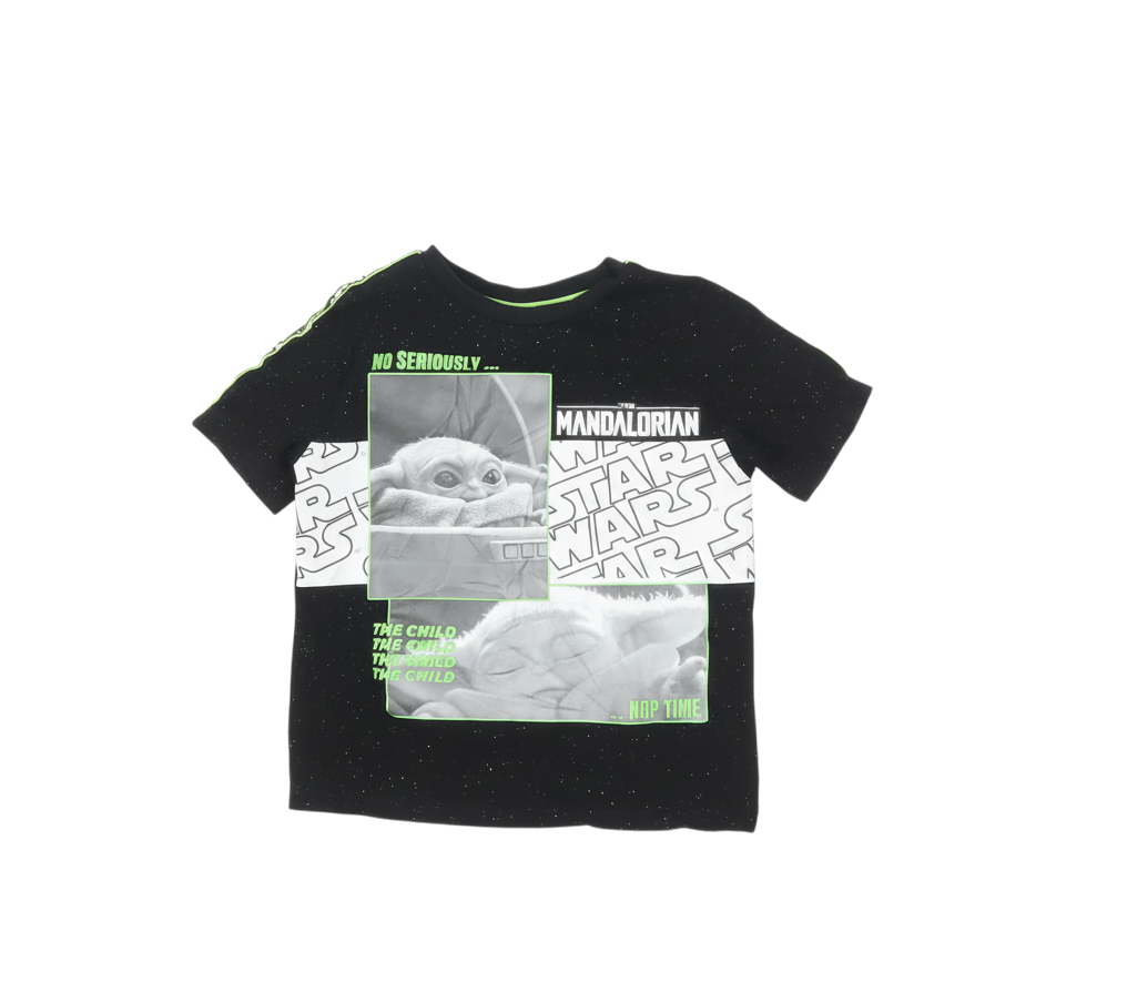 Tu Star Wars Boys Black 6-7 Years Short Sleeve Graphic T-Shirt