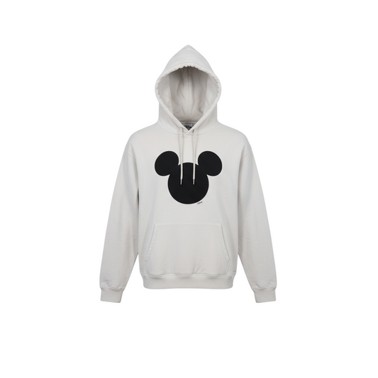 H&M Disney Women’s Beige Mickey Hoodie M Cotton Blend Pullover