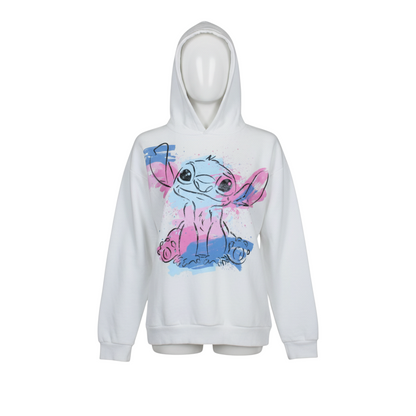 Disney Classics Girls White Stitch Pullover Hoodie 12-13 Years by George