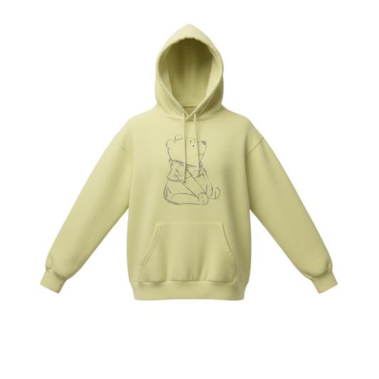 Disney Primark Women Yellow Winnie the Pooh Pullover Hoodie Size M 12/14
