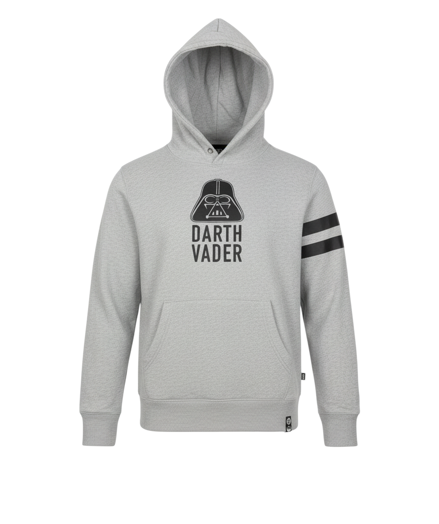 Star Mens Wars Grey XS Darth Vader Graphic Pullover Hoodie