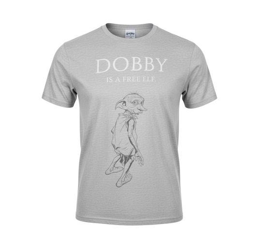 Harry Potter Men's Grey Dobby Graphic Short Sleeve T-Shirt M