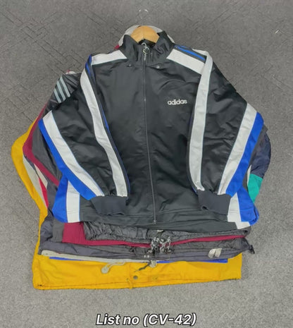 Preloved Adidas Track Jackets Grade A/B for Resale - 5 Piece