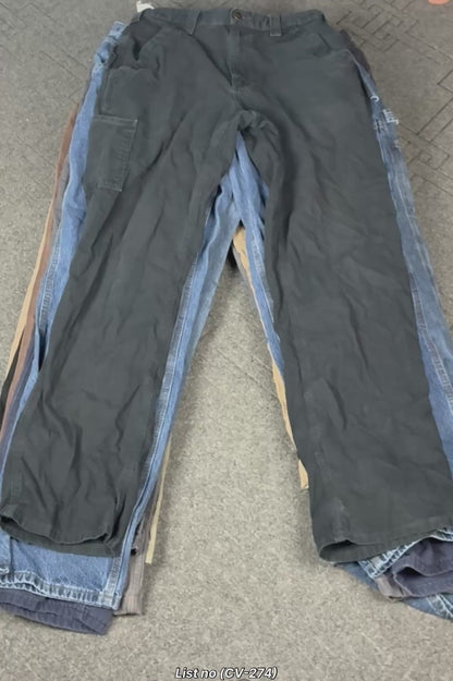 Preloved Carhartt Trousers/Jeans Grade A/B for Resale - 5 Piece