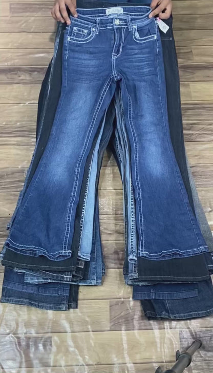 Preloved Y2K Ladies Jeans Grade A/B for Resale - 5 Piece