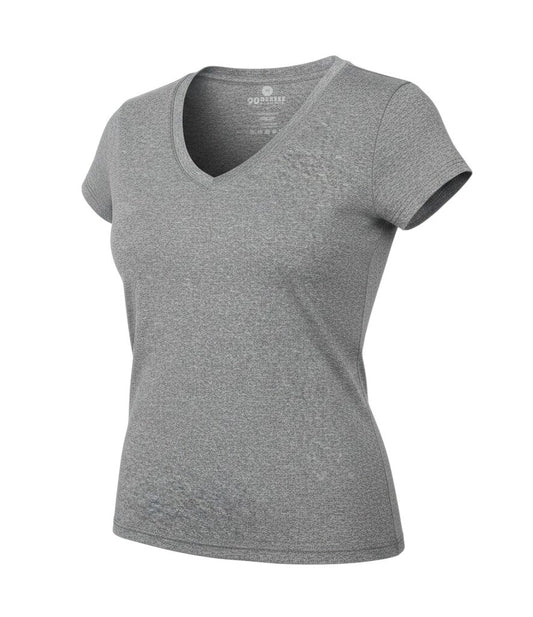 90 Degree Womens Grey  Polyester Basic T-Shirt Size XS V-Neck Pullover