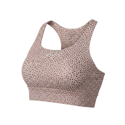 ALLFENIX Women’s Beige Animal Print Racerback XS Cropped Tank Top