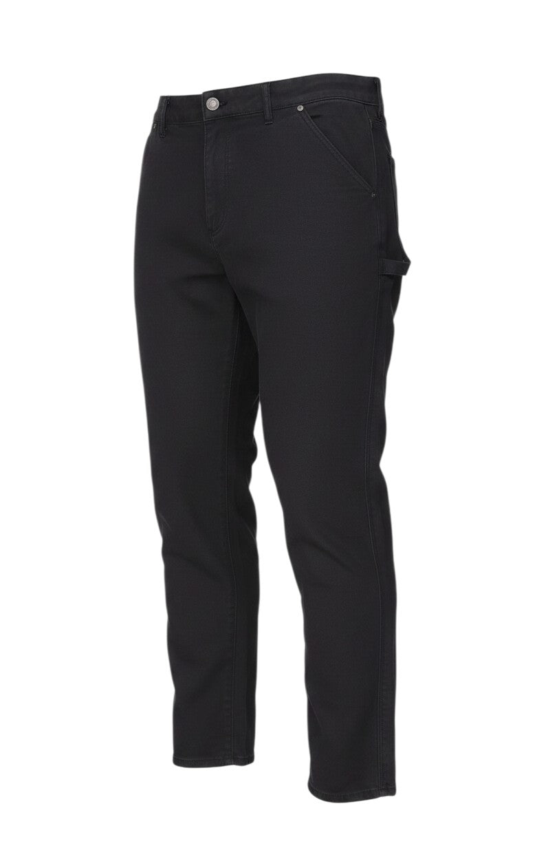 Prewornwholesale ASOS women's black cotton mom jeans with a button fly and utility pocket detail.
