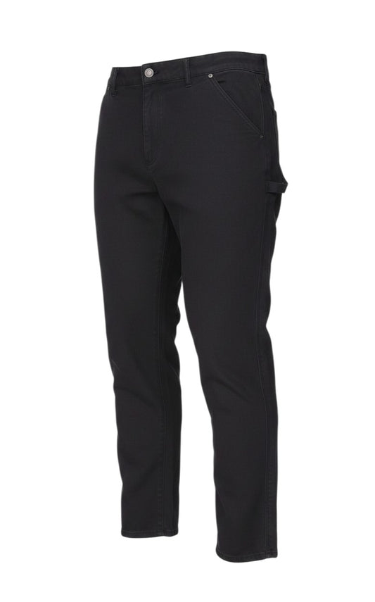 Prewornwholesale ASOS women's black cotton mom jeans with a button fly and utility pocket detail.
