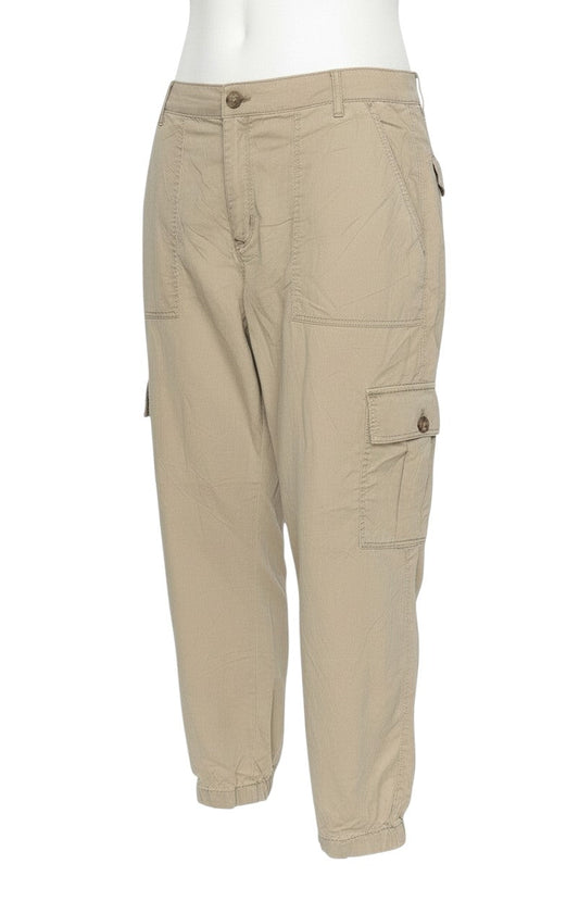 M&S Women’s Beige UK 18 Short Cargo Jogger Trousers Pockets