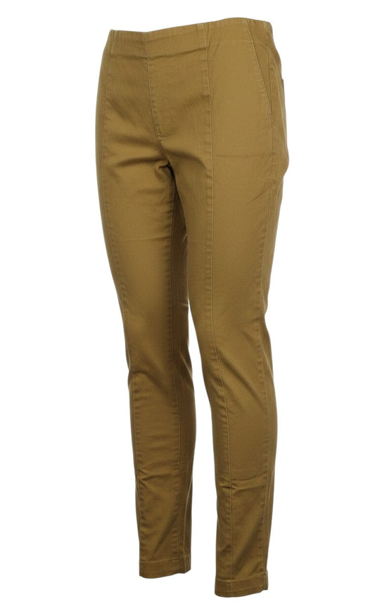 Prewornwholesale H&M women's beige jegging leggings with a slim fit and front seam detailing