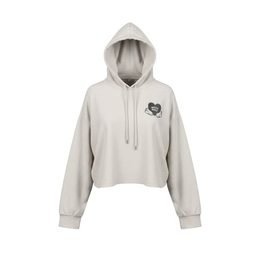 Prewornwholesale beige Disney Mickey Mouse hooded pullover with drawstring and graphic logo on chest