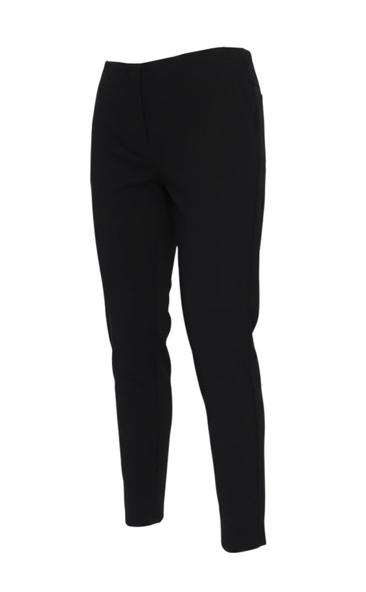 Prewornwholesale black high-rise stretch nylon leggings with a fitted silhouette and clean minimalist design.