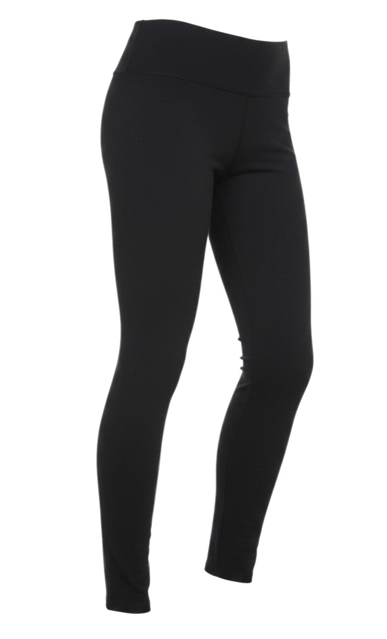 Prewornwholesale New Look women's black jegging leggings with a high waistband, shown from a side profile view.