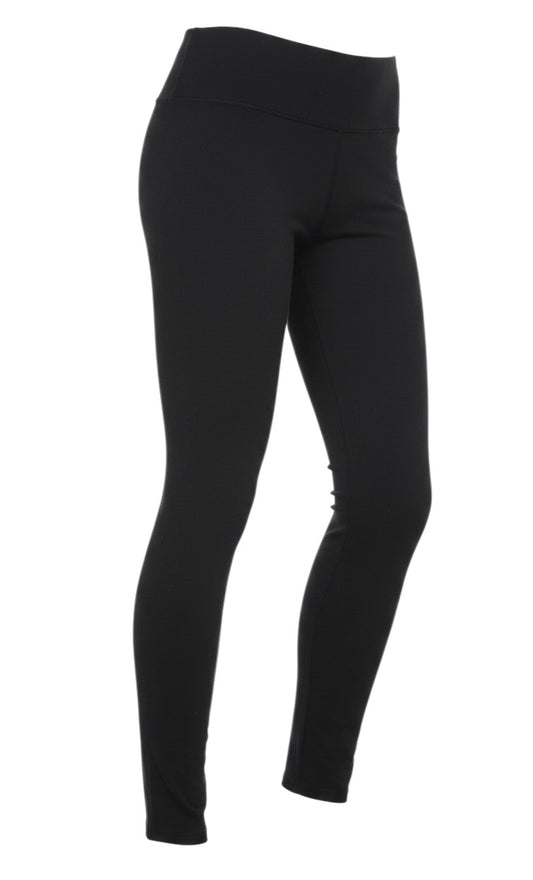 Prewornwholesale New Look women's black jegging leggings with a high waistband, shown from a side profile view.