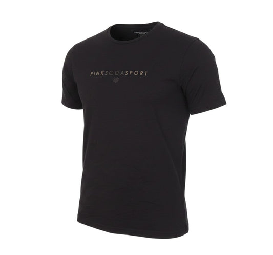 Prewornwholesale black Pink Soda Sport crew neck t-shirt in cotton with a small logo on the chest