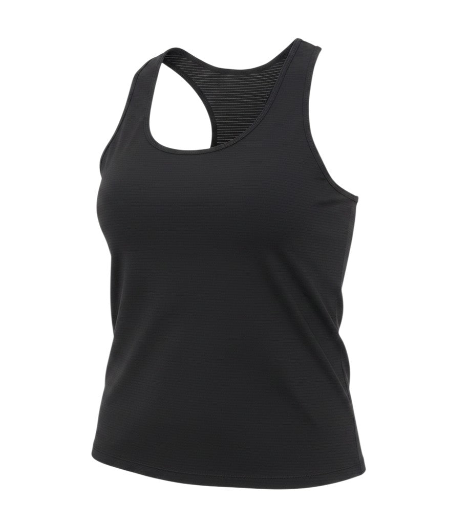 Workout Womens Black Polyester Basic Tank Size XL Scoop Neck Pullover