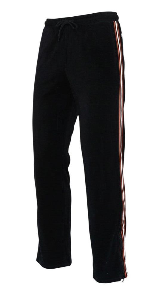 Sparkle & Fade Women’s Black XS Velour Jogger Trousers Stripe Zip