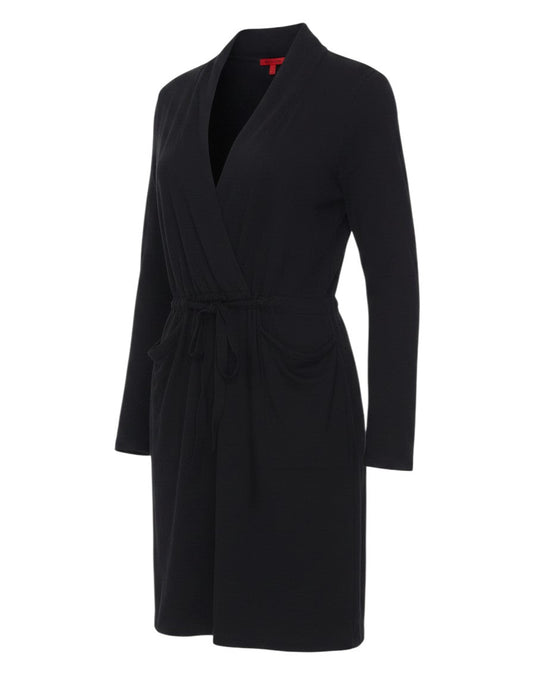 Miss Captain Women Black UK 12 Hooded Long Sleeve Jumper Dress