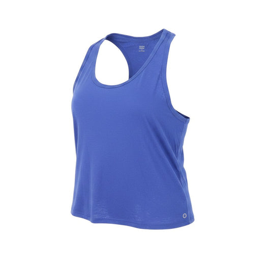 GOODMOVE Womens Blue Polyester Basic Tank Size 18 Scoop Neck Pullover - Sheer