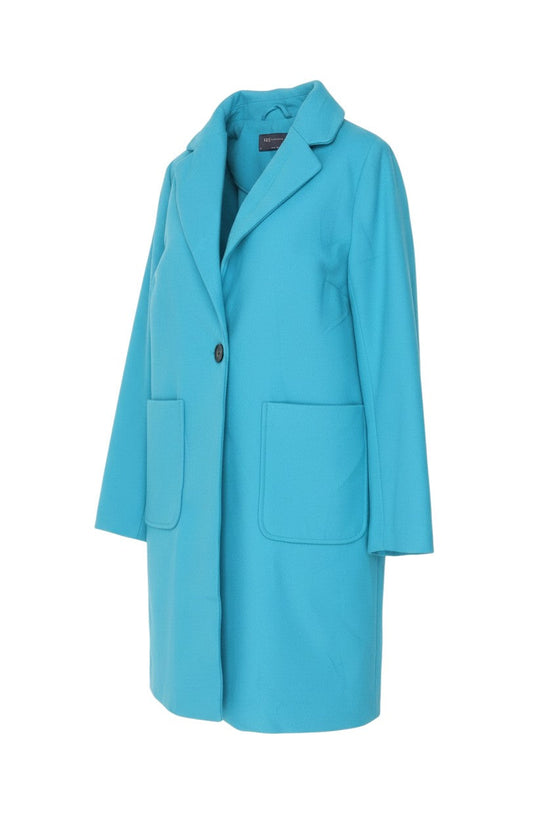 Marks and Spencer Women's Blue Size 6 Single-Breasted Mid-Length Coat