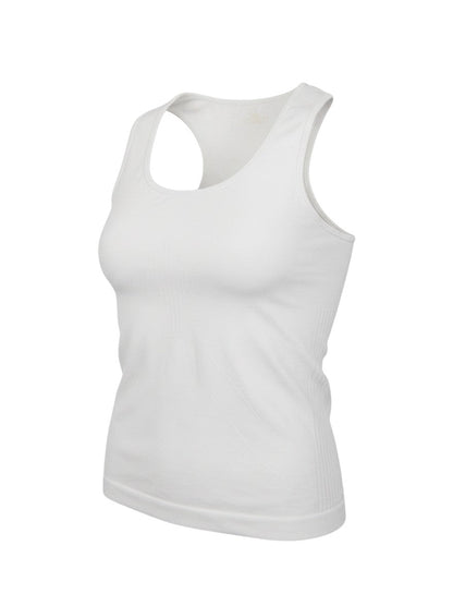 Crane Womens White   Basic Tank Size L Scoop Neck Pullover